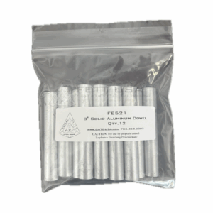 FE521 Solid Aluminum Dowel 3"