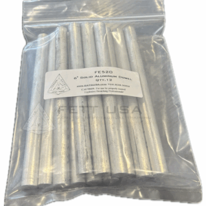 FE520 Solid Aluminum Dowel 6"