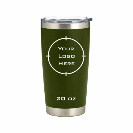 Engraved 20oz Stainless Steel Tumbler_Dark Green
